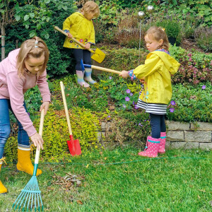 small foot Gartenwerkzeug-Set Kunterbunt für Kinder ab 3 Jahren