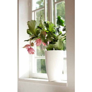 brussels diamond rund hoch 32cm  weiss