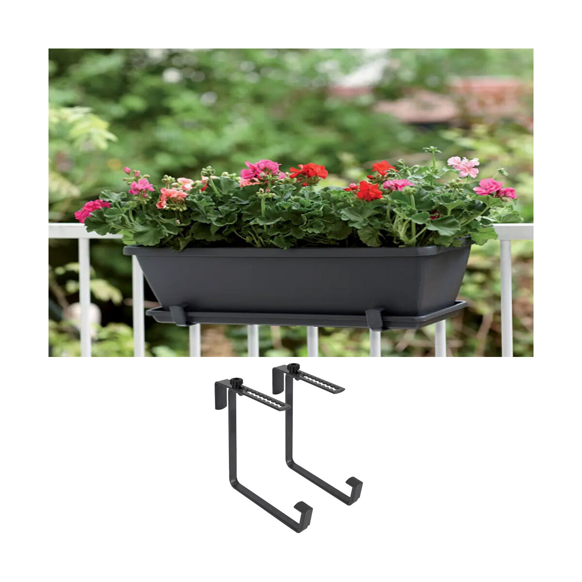 sichtschutzelement mit blumenkasten Flexi-Design Blumenkasten mit Sichtschutz fr Balkone  Potflex
