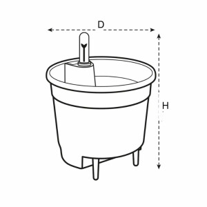 Selbstbewässerungssystem 17cm  living schwarz