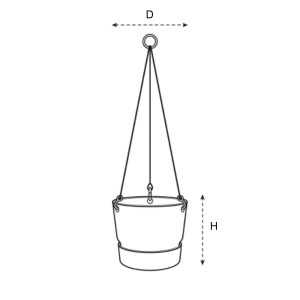 greenville hängeampel 24cm  laubgrün