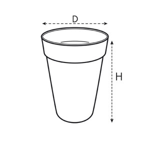 loft urban rund hoch 35cm theaterrot