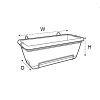 B-Ware-barcelona balkonkasten 90cm  anthrazit